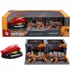 Bburago McLaren Formula Racing (3) 1:43 Scale Car Paddock Set